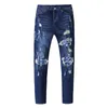 ensemble ont stock mens logo personnalisé slim fit jeans à la mode pant314m