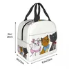 Ice Packs/Isothermic Bags Cute Cat Portable Lunch Box Women Leakproof Kawaii Cartoon Kitten Cooler Thermal Food Insulated Lunch Bag Kids School Children 230718