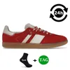 Hot Sale Nieuwe herenontwerper Casual schoenen lage top lederen trainers sneakers veganistische kauwgom Wales Bonner Cream Green Better Scarlet Luxurys dames sneaker