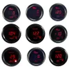 Universal 52mm Boost Gauge Wassertemperatur Öltemperatur Ölpresse Spannung Tachometeranzeige Digitale rote LED Schwarz Case293Y