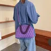 Red Women'S Quilted Luxury Padded Bag 2022 Big Green Purple Leather Shoulder Bags For Women Designer Luxury Orange Handbags