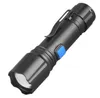 High Power Type-c fast charging Long shot Flashlight Torch P50 aluminium telescopic Zoom Flash Light 5 lights Mode Mini Pocket Lamp Lights for hiking hunting