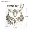 CLJ01 1Pc Big Unique Chest Bling Rhinestone Gem Cluster Self Adhesive Stick On Jewels Fiesta or Carnival Body Decor261R