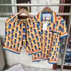 Camicie casual da uomo Set di camicie Casablanca Stampa di lettere astratte personalizzate Hawaii Manica corta aderente 230718