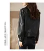 Женская кожаная корейская версия Slim Pu Jacket Women 2023 Осень зимний мотоцикл с длинным рукавом короткие пальто Q394