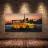 Bilväggkonst bild GTR R34 Modern fordon Canvas målning affisch och tryck för vardagsrum sovrum heminredning w06