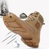 Boots Men's Safety Shoes Steel Toe Cap Indestructible Military Combat Motorcycle