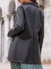 Giacca da donna in pelle primavera autunno donna colletto rovesciato giacca blazer casual donna moto PU