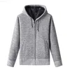 Men's Sweaters Winter 2022 New Men's Hooded Sweater Solid Thickened Zipper Cardigan Male Warm Gray Knitted Sweatercoat Vintage Pullover Jackets L230719