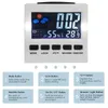 Orologi da tavolo Orologio digitale Data Settimana Ora Display a LED Retroilluminato Desktop Home Office Calendario Bianco Alimentato a batteria