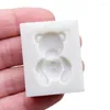 Moldes de Assar Pequeno Fofo Urso Silicone Molde Sugarcraft Ferramentas de Resina Cupcake Fondant Decoração de Bolo