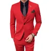 Mens Wedding Suits 2019 Red Suits Mens Oranje Pak Heren Royal Blue Party DJ Stage Costume Terno Slim Fit White Tuxedo230B