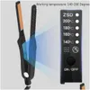 Hair Straighteners Tra Thin Mini Electric Splint Straightener Professional Small Flat Iron For Short Heating Plate Straightening Iro Dhpyb