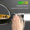 Фаговые лампы Супер мощные XHP70 D Индукционная фара фонарика xhp50 Rechargeab Head Flashlight Используйте батарею 3x18650 для кемпинга HKD230719