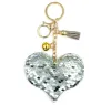 Cool Sequin porte-clés pêche coeur amour gland cloche porte-clés personnalité masculine et féminine sac de voiture mode ornements petit cadeau