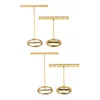 Sieraden zakjes 4 stuks mode oorbellen opbergrek houder T-vorm oorstekers standaard display organizer klein en groot formaat (goud)