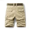 Men's Shorts 5 Colors Summer New Men's Cargo Shorts Cotton Fashion Big Pocket Street Trend Straight Knee Length Shorts Black Khaki Green Gray L230719