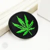 Leaves Size6 0X6 0cm DIY Cloth Patch Badge Embroidered Cute Badges Hippie Iron On Kids Cartoon Patches For Clothes Stickers292U