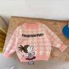 Pullover Spring Autumn Baby Sweater Cartoon Cotton Pullover Tröja Långärmad barntröjor Småbarn Baby Girl Boy Clothes EY595 HKD230719