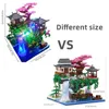 Block Ny Light Chinese Architecture Micro Building Blocks Tree House Waterfall Toy Diy Diamond Bricks Toys for Boys Girls Gift R230718