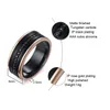 Shiny Black CZ Stone Wedding Bands Rings for Men Matte Färdig volframkarbidkontor Business Finger Ring Accessories312x