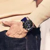 Montres-bracelets Relogio Masculino MEGIR mode bleu hommes montres haut montre-bracelet Quartz horloge hommes étanche chronographe