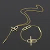 Luxury Designer Jewelry Women Necklace Thin Chains Gold Silver with diamond H Couple Bracelet Necklace suits Fashion Retro Ins Sta271m