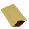 9 14cm Doypack Kraftpapier Mylar Opbergtas Stand Up Aluminiumfolie Thee Biscuit Pakket Pouch288r