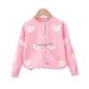 Pullover 2022 Spring New Fashion Girls Swetan Sweter Baby Płaszcze Urocze dziecięce swetry na Dziewczynki dla dzieci ubrania 2 3 4 5 6 7y HKD230719