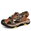 Sandálias da moda Man Summer Fashion Fashion Outdoor Beach Casual Baotou Shoes para homens Plataforma respirável Anti-Slip Roma 5 Platm