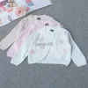 Pullover 0-4yrs Kids Cardigan Jacket Girls White Butterfly Cute Baby Shrug Sweater 1 2 3 4 Years Children Clothes OGC215417 HKD230719