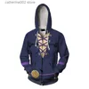 Sweats à capuche pour hommes Sweats Anime Jojo Bizarre Adventure Sweat à capuche Kira Yoshikage GUIDO MISTA Cosplay Come Jojo Hood Hoodies Casual Zipper Jacket T230719