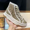 Designer Women Sneaker Italy G 1977 Tennis Canvas Casual Shoes Low-Top High-Top Classic Retro Sneaker Trendy Fabric trims Tjocksolade skor Storlek 35-41