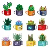 Blocs Mini Blocs de Construction Tasse En Pot Modèle De Fleur Succulente Briques Assemblées DIY Plante Cactus En Pot Décoration Jouet Pour Enfants Cadeau R230718