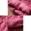 Pullover Baby Girls Turtleneck Sweaters Kid Solid Color Sweater Winter Knitted Tops Thicken Warm Pullover Children's Clothes Korean Style HKD230719