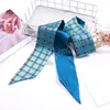 Fashion Ice Silk Scarf Hair Band Long Ribbon Bow Summer Hair Rope Streamer Women Ponytail Holder Hair Scarf Hair Accessories