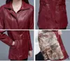 Femmes en cuir surdimensionné 7XL femmes vestes printemps mi-longueur moto manteau d'âge moyen mère hiver pardessus veste en cuir synthétique polyuréthane