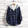 Men's Jackets Spring Hong Kong Style Single breasted Shirt Loose Casual Student Wearing Long Sleeve Hoodie 230719