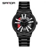 Armbandsur Sanda P1111 Luxury Men's Watches Top Brand Fashion Steel Business Quartz Watch Waterproof Armwatch Clock Relogio Masculino