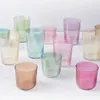 Copas de vino hechas a mano, vaso de cristal sin plomo de color, vaso de agua mágico resistente al calor para el hogar europeo, vasos transparentes