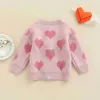 Pullover liooraitiin 0-3 års småbarn spädbarn baby flicka cardigan jackor hjärttryck långärmad knapp stängning stickad tröja toppar hkd230719