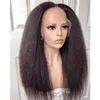 Kinky Straight Virgin Human Hair Straight Full Lace Frontal Wig Cheveux brésiliens Cheveux indiens Cheveux malaisiens Cheveux péruviens Cheveux birmans Couleur naturelle