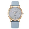 Armbandsur Top Brand Women's Casual Quartz Leather Band Sky Watch Analog Wrist Wristwatch Ladies Armband Luxury Relogio