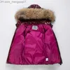 Abrigo de invierno para niños Abrigo de piel real Impermeable Abrigo de invierno para niñas brillantes Abrigo para niños de 1-14 años Z230719