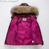 Piumino Cappotto invernale per bambini Cappotto invernale per bambina in vera pelliccia impermeabile lucido Cappotto per bambini 1-14 anni Z230719