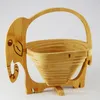 Plates AGMSYEU Creative Bamboo Foldable Fruit Plate Thicken Home B&B El Decoration Apple Dried Nan