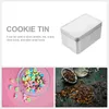 Storage Bottles Metal Box Tinplate Containers Lids Candy Jar Tea Jars Loose Cookie Tins