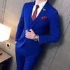 Męskie garnitury ślubne 2019 czerwone garnitury męskie Oranje Pak heren królewski niebieski impreza DJ Costume Terno Slim Fit White Tuxedo276f