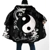 Mélanges de laine masculine Yin et Yang Dragontai Chi Huit Trigrams Merdet manteau 3D Imprimé HKD HKD230718 HKD230718 HKD230718