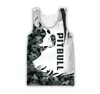 Canotte da uomo Funny Men Pitbull Lover Dog Modello stampato 3D Gilet estivo Hip-Hop Streetwear Casual Fitness Pullover senza maniche